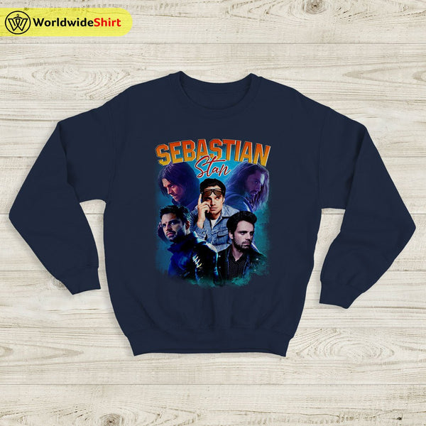 Sebastian Stan Vintage Sweatshirt Bucky Barnes Shirt The Avengers Shirt - WorldWideShirt