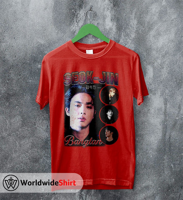 Seok Jin Vintage 90's Shirt Bangtan Boys T-Shirt K-pop BTS Tee - WorldWideShirt