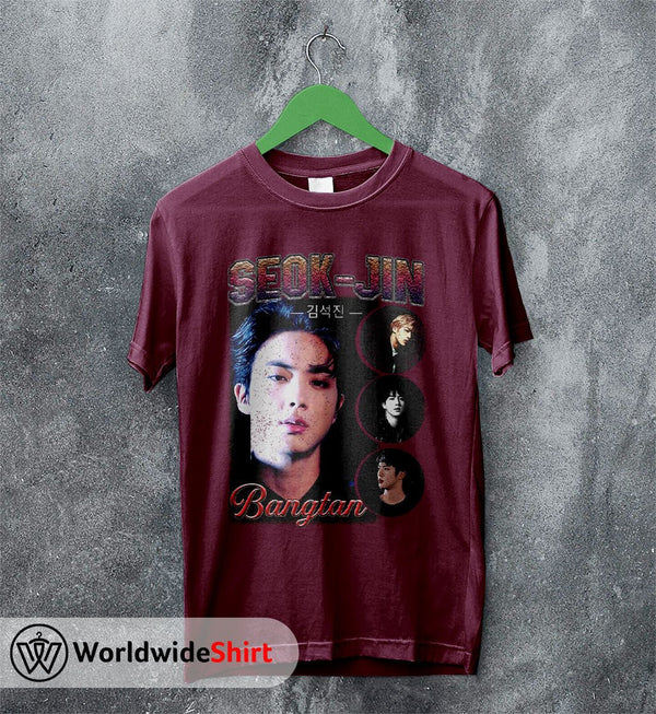 Seok Jin Vintage 90's Shirt Bangtan Boys T-Shirt K-pop BTS Tee - WorldWideShirt