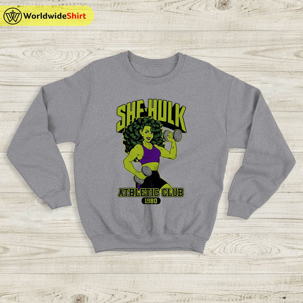 She Hulk Athletic Club 1980 Sweatshirt She Hulk Shirt The Avengers Shirt - WorldWideShirt