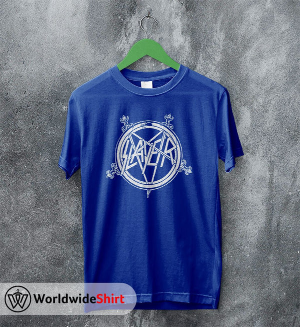 Slayer Band Vintage 90's Logo T-shirt Slayer Band Shirt Metal Band - WorldWideShirt