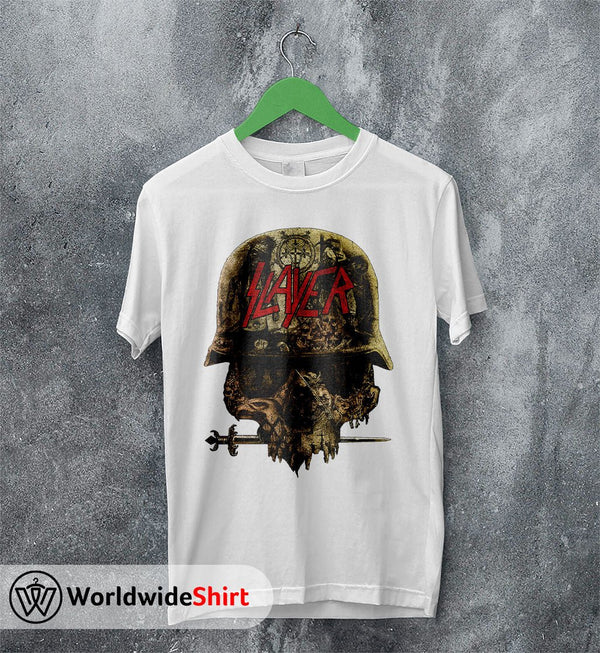 Slayer Band Vintage 90's Skull T-shirt Slayer Band Shirt Metal Band - WorldWideShirt