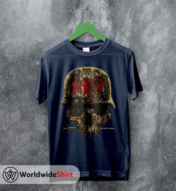 Slayer Band Vintage 90's Skull T-shirt Slayer Band Shirt Metal Band - WorldWideShirt