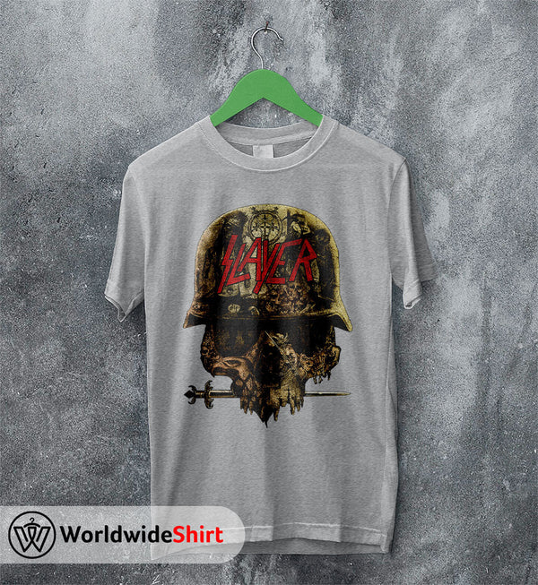 Slayer Band Vintage 90's Skull T-shirt Slayer Band Shirt Metal Band - WorldWideShirt