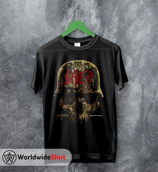 Slayer Band Vintage 90's Skull T-shirt Slayer Band Shirt Metal Band - WorldWideShirt