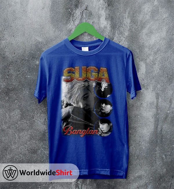 Suga Vintage 90's Shirt Bangtan Boys T-Shirt K-pop BTS Tee - WorldWideShirt