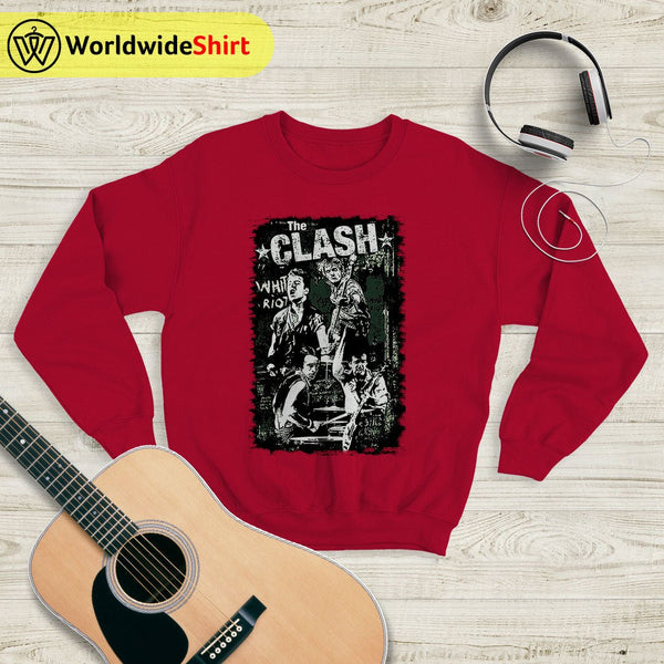 The Clash White Riot Vintage Sweatshirt The Clash Shirt Band Shirt - WorldWideShirt