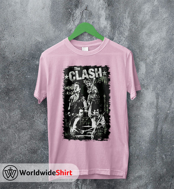 The Clash White Riot Vintage T-Shirt The Clash Shirt Band Shirt - WorldWideShirt