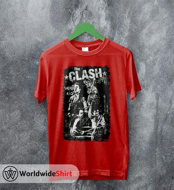 The Clash White Riot Vintage T-Shirt The Clash Shirt Band Shirt - WorldWideShirt