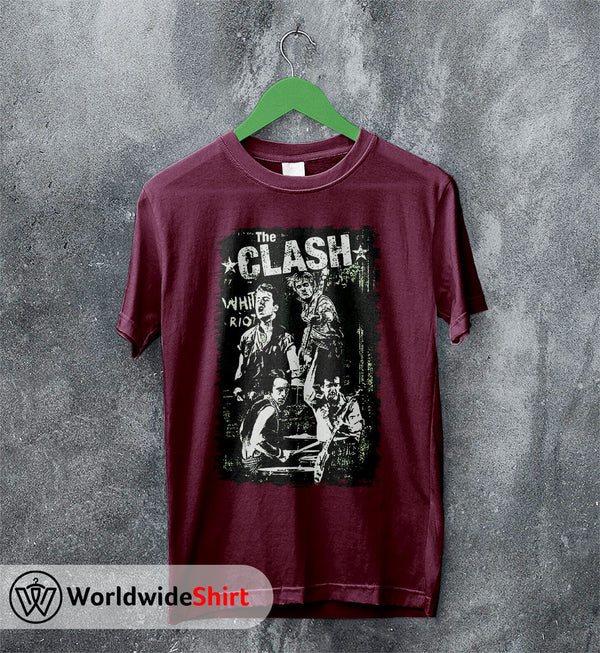 The Clash White Riot Vintage T-Shirt The Clash Shirt Band Shirt - WorldWideShirt