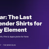 Purple typographic banner reading Avatar: The Last Airbender Shirts for Every Element