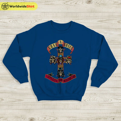 1988 Appetite For Destruction Tour Sweatshirt Guns N Roses Shirt Rock Band - WorldWideShirt