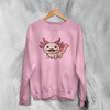 Axolotl Sweatshirt Animal Cartoon Sweater Cute Illustration Pet Lover