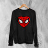 Y2K Sweatshirt Spider Heart Sweater Mary Jane Girly Merch Gift for Girl