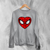 Y2K Sweatshirt Spider Heart Sweater Mary Jane Girly Merch Gift for Girl