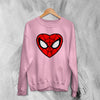 Y2K Sweatshirt Spider Heart Sweater Mary Jane Girly Merch Gift for Girl