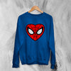 Y2K Sweatshirt Spider Heart Sweater Mary Jane Girly Merch Gift for Girl