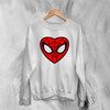 Y2K Sweatshirt Spider Heart Sweater Mary Jane Girly Merch Gift for Girl