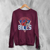 Vintage Buffalo Bills Sweatshirt Old School Buffalo Sweater American Football Fan Merch