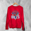 Vintage Buffalo Bills Sweatshirt Old School Buffalo Sweater American Football Fan Merch