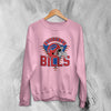 Vintage Buffalo Bills Sweatshirt Old School Buffalo Sweater American Football Fan Merch