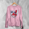 Vintage Cleveland Guardians Sweatshirt Chief Wahoo Sweater Believe Land Baseball Merch