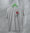 Floral T-Shirt Hand Holding Rose Tee Plant Shirt Vintage Flower Line Art