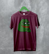 Frog T-Shirt Pepe Frog Lover Tee Meme Shirt Retro Funny Green Frog