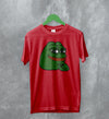 Frog T-Shirt Pepe Frog Lover Tee Meme Shirt Retro Funny Green Frog