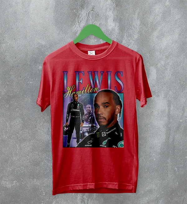 Lewis Hamilton T-Shirt Bootleg F1 Shirt MBE Sport FREng British Racing Merch