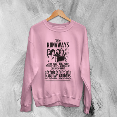The Runaways Sweatshirt Mabuhay Gardens Sweater 70s Rock Concert Shirt
