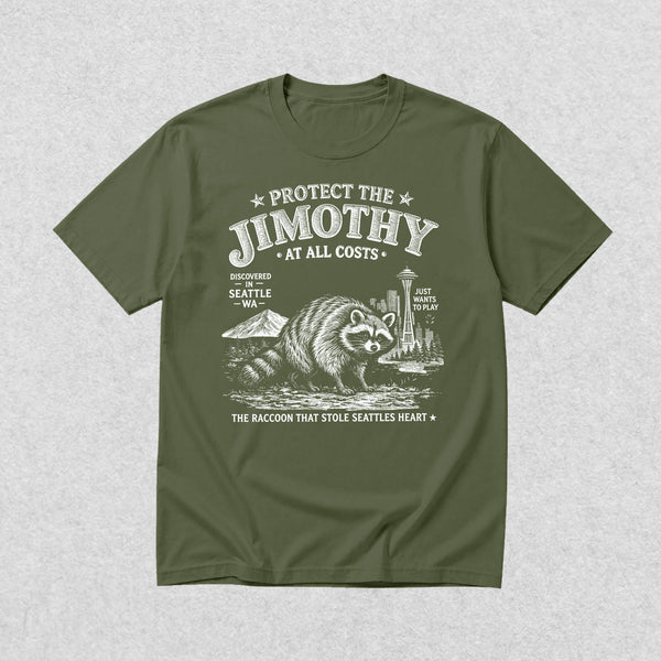 Protect The Jimothy T-Shirt Seattle Raccoon Lover Shirt Jimothy At All Costs Tee
