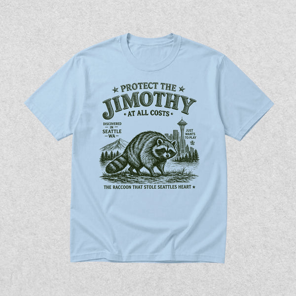 Protect The Jimothy T-Shirt Seattle Raccoon Lover Shirt Jimothy At All Costs Tee