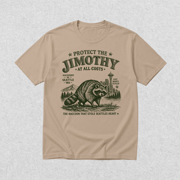 Protect The Jimothy T-Shirt Seattle Raccoon Lover Shirt Jimothy At All Costs Tee
