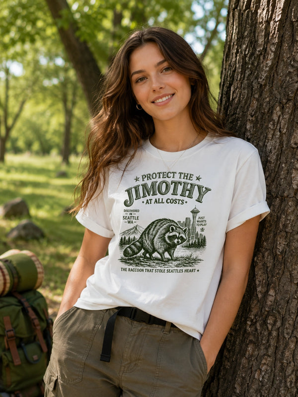Protect The Jimothy T-Shirt Seattle Raccoon Lover Shirt Jimothy At All Costs Tee