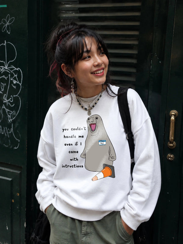 Niel The Seal Sweatshirt Dont Control Me Shirt Niel The Seal Viral Animal Lover Crewneck