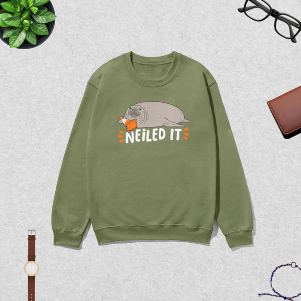 Niel The Seal Sweatshirt Neiled IT Shirt Niel The Seal Viral Animal Lover Crewneck