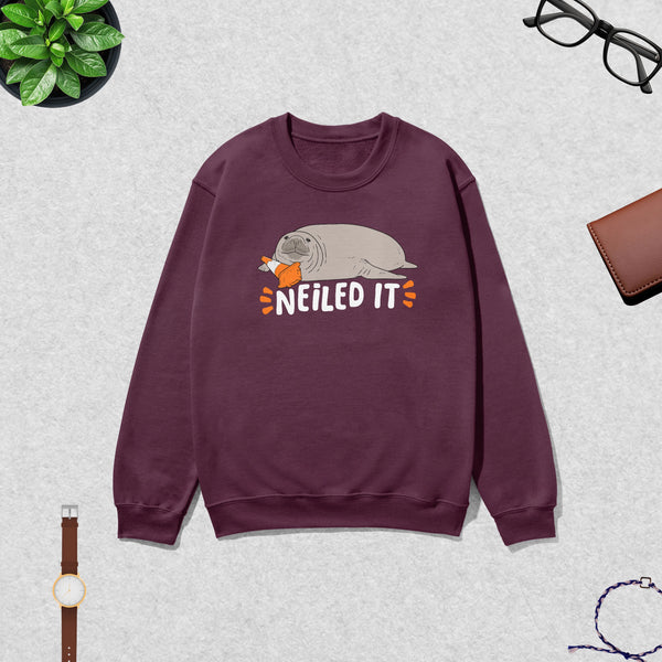 Niel The Seal Sweatshirt Neiled IT Shirt Niel The Seal Viral Animal Lover Crewneck