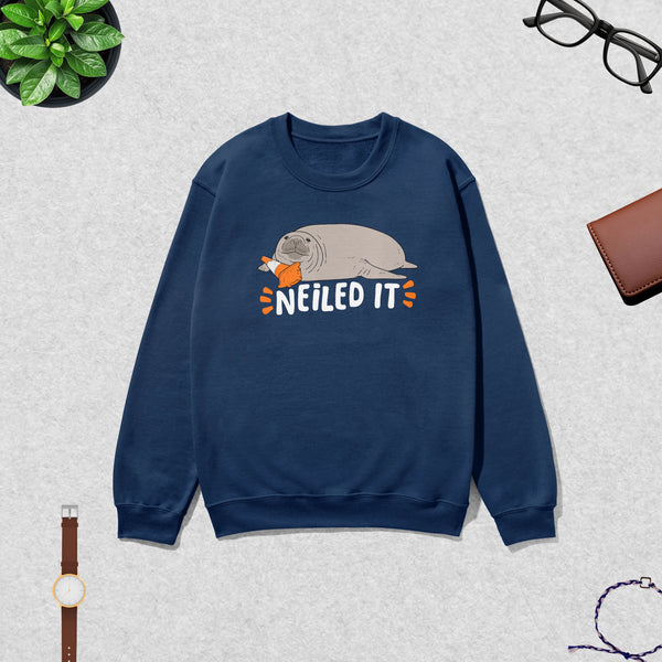 Niel The Seal Sweatshirt Neiled IT Shirt Niel The Seal Viral Animal Lover Crewneck