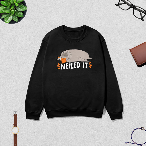 Niel The Seal Sweatshirt Neiled IT Shirt Niel The Seal Viral Animal Lover Crewneck