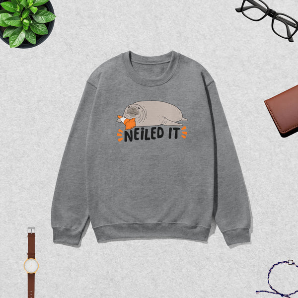 Niel The Seal Sweatshirt Neiled IT Shirt Niel The Seal Viral Animal Lover Crewneck