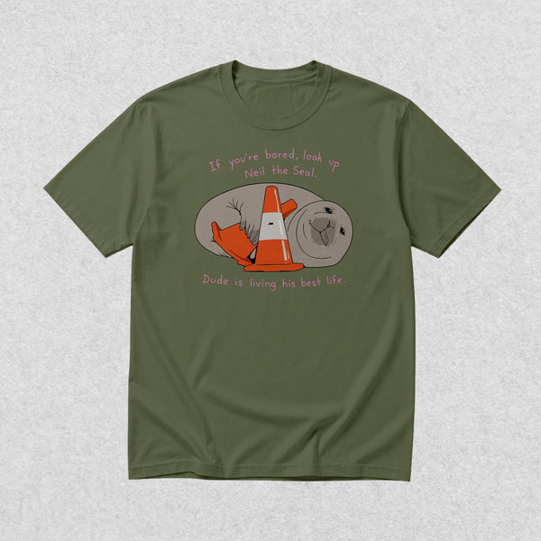 Neil Seal Best Life T-Shirt Neil The Seal Shirt Seal Viral Animal Lover Tee