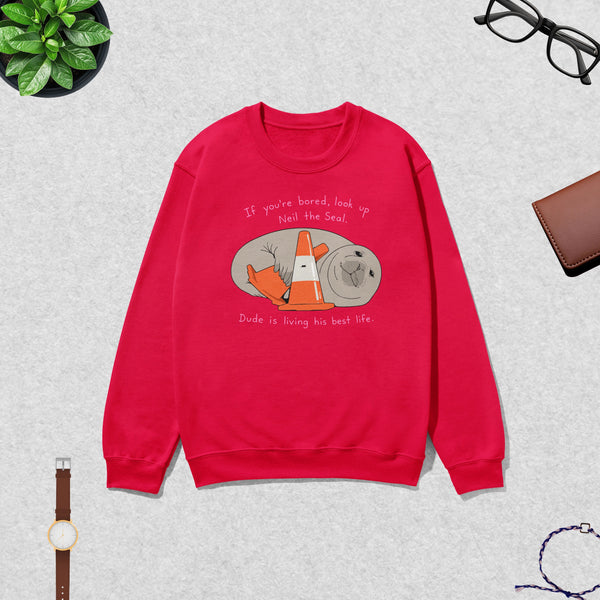 Neil Seal Best Life Sweatshirt Neil The Seal Shirt Seal Viral Animal Lover Crewneck