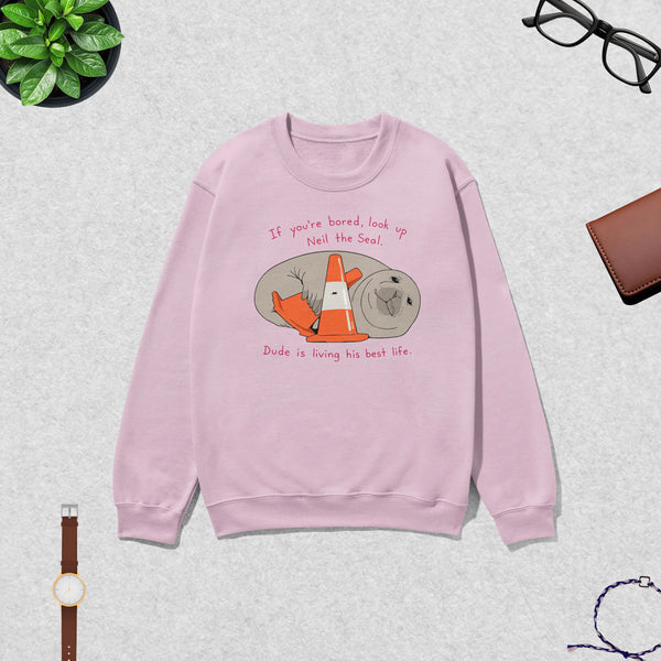Neil Seal Best Life Sweatshirt Neil The Seal Shirt Seal Viral Animal Lover Crewneck