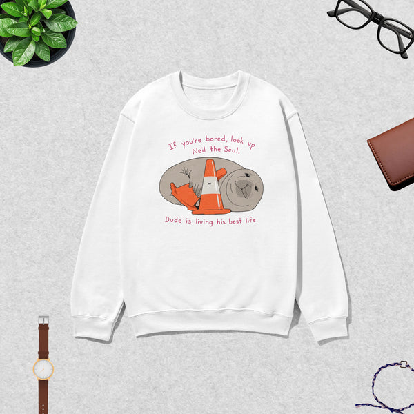 Neil Seal Best Life Sweatshirt Neil The Seal Shirt Seal Viral Animal Lover Crewneck