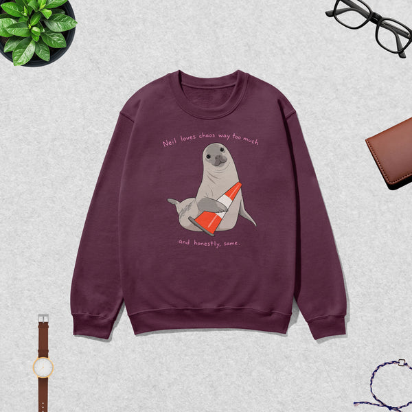 Neil The Seal Sweatshirt Neil Loves Chaos Way Shirt Neil The Seal Viral Animal Crewneck