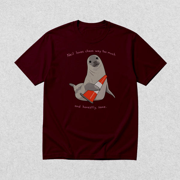 Neil The Seal T-Shirt Neil Loves Chaos Way Shirt Neil The Seal Viral Animal Tee