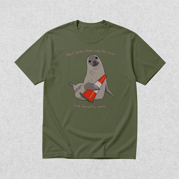 Neil The Seal T-Shirt Neil Loves Chaos Way Shirt Neil The Seal Viral Animal Tee