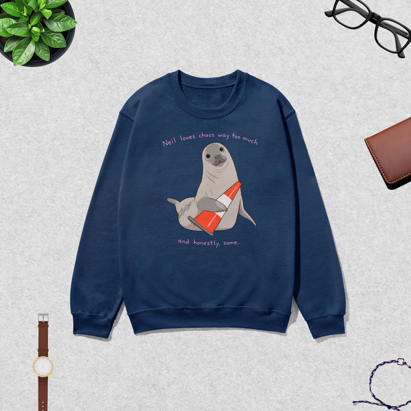 Neil The Seal Sweatshirt Neil Loves Chaos Way Shirt Neil The Seal Viral Animal Crewneck