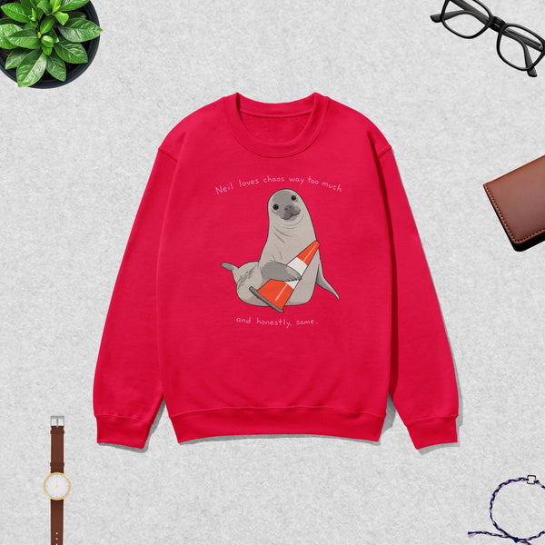 Neil The Seal Sweatshirt Neil Loves Chaos Way Shirt Neil The Seal Viral Animal Crewneck